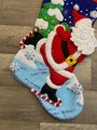 Christmas Stocking FINISHED Bucilla Santa Skating Handmade Felt #89479E Holiday Decor Holiday Stockings Personalized Stockings