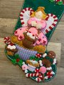 Family Christmas Stocking | Handmade Bucilla Cupcake Angel Stocking | Custom Embroidered Stocking | Personalized Stockings