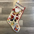 Christmas Stocking | Finished Vintage BUCILLA Kit | Musical Santa | Christmas Needlepoint Stocking | Custom Stocking | Personalized Stocking