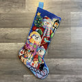 Christmas Stocking NEW VTG Handmade Finished Bucilla Needlepoint Christmas Stocking Snowmen 60756