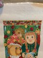 Vintage Miriam Andrade Handpainted Toys Gifts Needlepoint Christmas Stocking Canvas Teddy Bear Doll Jack in the Box Holiday Decor