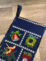 Vintage Handmade Christmas Stocking RARE SUSAN TREGLOWN Mid-80s Bells Wreath Doves Needlepoint Stocking Embroidered Stockings Custom
