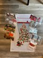 Handpainted Needlepoint Stocking Canvas MELISSA SHIRLEY Acorn Tree 2045 with THREADS Holiday Craft Kit, Birds Cardinals Squirrel