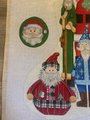 New Vintage ALEXA? Christmas Stocking Oodles of Santa Handpainted Needlepoint Canvas W/ Ornament Holiday Decor