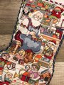 New Christmas Stocking Counted Cross Stitch HANDMADE KOOLER DESIGN Santa's Workshop Needlepoint Holiday Stocking #2682 Holiday Decor