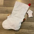 FINISHED Bucilla Christmas Stocking From Kit #86234 Snowman with Birds 18in - 2010 - Birds Pinecones Winter Birds Christmas Birds