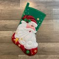 New Christmas Stocking HANDMADE Finished Felt Kit SANTA Finished Felt Dimensions Felt Works 08124 Holiday Custom Stocking