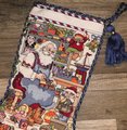 New Christmas Stocking Counted Cross Stitch HANDMADE KOOLER DESIGN Santa's Workshop Needlepoint Holiday Stocking #2682 Holiday Decor