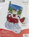 Christmas Stocking New Finished Bucilla CHRISTMAS SKATE 86979E 18in Ice Figure Skating a Felt Holiday Stocking