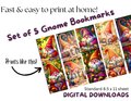 Printable Bookmarks | 5 Fuzzy Bumble Bee Bookmarks | Rounded Corner Bookmarks | Digital Bookmarks | Shiny Bookmarks | Spring Bookmarks