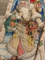 Handmade Christmas Stocking, New Vintage Finished BUCILLA Celebrations Counted Cross Stitch FATHER WINTER 84025 Embroidered Stockings