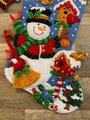 Christmas Stocking | Bucilla Original Snowman with Birds #86234 | Personalized Stockings | Finished Bucilla Kit | Stockings with Name