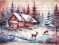 Christmas Printable Pages, Deer, Farm Rustic Vintage Holidays, Junk Journals, Vintage Scrapbooks, Digital Junk Journal, PNG & PDF Files