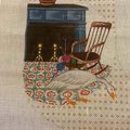 New Vintage 1980s LEIGH Designs Goose Stocking Needlepoint Christmas Stocking Canvas Fireplace Bird Holiday Stocking
