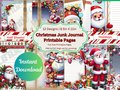 Christmas Junk Journal Kit, Junk Journal Printables, Christmas Printables, Christmas Digitals, Holiday Printables, Christmas Lined Papers
