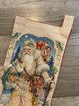 Handmade Christmas Stocking, New Vintage Finished BUCILLA Celebrations Counted Cross Stitch FATHER WINTER 84025 Embroidered Stockings