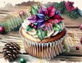 Christmas Cupcakes, Christmas Junk Journal Kit, Junk Journaling Printables, Instant Digital Download, Cupcake Clipart, 12 Designs