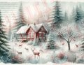 Christmas Printable Pages, Deer, Farm Rustic Vintage Holidays, Junk Journals, Vintage Scrapbooks, Digital Junk Journal, PNG & PDF Files