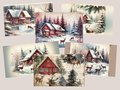 Christmas Printable Pages, Deer, Farm Rustic Vintage Holidays, Junk Journals, Vintage Scrapbooks, Digital Junk Journal, PNG & PDF Files