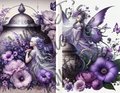 Fairies Junk Journal, Purple Junk Journal Kit, Digital Papers, Instant Printable Paper, Fairy Digital Paper Kit, PDF & PNG Files