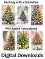 Easy EDITABLE Christmas Gift Tags, Christmas Tree Holiday Gift Tag Template, Personalized Christmas Tag 2 x 3.5", PDF Format