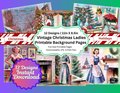 Christmas Junk Journal Kit, Retro Christmas Printables, 1950's Vintage Ladies, Printable Christmas Digital Instant Download, 12 Designs!