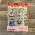 Vintage 1960s BUCILLA Miniature Christmas Ornament Set of 4 Felt Kit 1273 Christmas Holiday Decor Tree Craft Kit Design