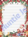 Printable Christmas Stationary - Christmas Letter Paper - Santa Claus Printables - Christmas Instant Digital Download - Holiday Letterhead