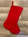 Christmas Stocking Vintage Retro 1980's HANDMADE Finished Dimensions Toy Shop NEEDLEPOINT Custom Holiday Decor Santa Claus Decorating