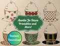 Christmas Gift Tags, Holiday Gift Tags, Christmas Tags, Whipped Cream Coffee Cup Printables, Junk Journal, Holiday Tags, Instant Download