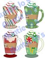 Large Christmas Gift Tags, Holiday Gift Tags, Christmas Tags, Coffee Drink Cup Printables, Junk Journal, Holiday Tags, Instant Download
