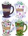 Large Christmas Gift Tags, Holiday Gift Tags, Christmas Tags, Coffee Drink Cup Printables, Junk Journal, Holiday Tags, Instant Download