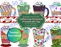 Large Christmas Gift Tags, Holiday Gift Tags, Christmas Tags, Coffee Drink Cup Printables, Junk Journal, Holiday Tags, Instant Download