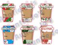 Printable Christmas Gift Tags, Holiday Tags, Christmas Tags, Coffee Cup Printables, Instant Print Tags, Holiday Gift Tags, Instant Download