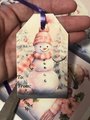 Printable Christmas Gift Tags, Pink Snowman Holiday Tags, Christmas Tags, Printables, Instant Print Tags, Holiday Gift Tags Instant Download