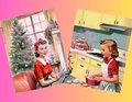 Christmas Junk Journal Kit, Retro Christmas Printables, 1950's Vintage Ladies, Printable Christmas Digital Instant Download, 12 Designs!