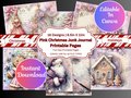 Christmas Junk Journal Kit, Printable Pages, Pink Christmas, Digital Junk Journal, Instant Download, Print Immediately or Edit it Canva