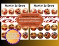 Autumn Junk Journal Labels, Printable Pages, Digital Junk Journal, Instant Download, Collage Sheet Fuzzy Cut Pumpkin Fall Decor Scrapbooking