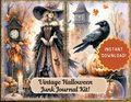 Halloween Junk Journal Kit, Vintage Halloween Junk Journal Pages, Halloween Printables, Digital Download, Tags, Autumn, Ephemera