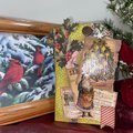 Retro Christmas Gift Tags, Loaded Junk Journal Tags, Handmade Scrapbooking Ephemera, Vintage Holiday Tag, Journal Supplies, Ready to Ship!