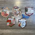 Vintage Christmas Pockets , Loaded Junk Journal Pockets, Journal Supplies, Handmade Scrapbooking Ephemera, Vintage Holidays, Ready to Ship!