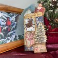 Vintage Christmas Gift Tags, Loaded Junk Journal Tags, Handmade Journal Supplies, Retro Scrapbooking Ephemera, Holiday Tag, Ready to Ship!