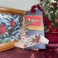 Vintage Christmas Gift Tags, Loaded Junk Journal Tags, Handmade Journal Supplies, Retro Scrapbooking Ephemera, Holiday Tag, Ready to Ship!