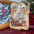 Vintage Christmas Gift Tags, Loaded Junk Journal Tags, Handmade Journal Supplies, Retro Scrapbooking Ephemera, Holiday Tag, Ready to Ship!