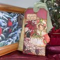 Retro Christmas Gift Tags, Loaded Junk Journal Tags, Vintage Journal Supplies, Scrapbooking Ephemera, Handmade Holiday Tag, Ready to Ship!