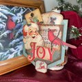 Handmade Christmas Pockets , Loaded Junk Journal Pockets, Journal Supplies, Vintage Scrapbooking Ephemera, Vintage Holidays, Ready to Ship!