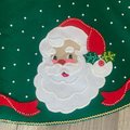 Christmas Tree Skirt / Table Cover HANDMADE BUCILLA #83212 Jolly Faces Santa Claus Tree Skirt Holiday Home Decor Table Decor