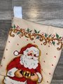 Vintage 1980's Christmas Stocking Finished Counted Cross Stitch Handmade BUCILLA Santa & Hobby Rocking Horse Holiday Stocking 82525 Decor