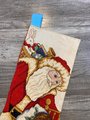 Christmas Stocking | Handmade Counted Cross Stitch | Vintage BUCILLA Visions of Sugarplums Finished Embroidered Stocking