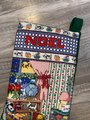 Christmas Stocking, Vintage 1997 FINISHED The Children's Room Stocking, Handmade Counted Cross Stitch Holiday Stocking, Needlepoint